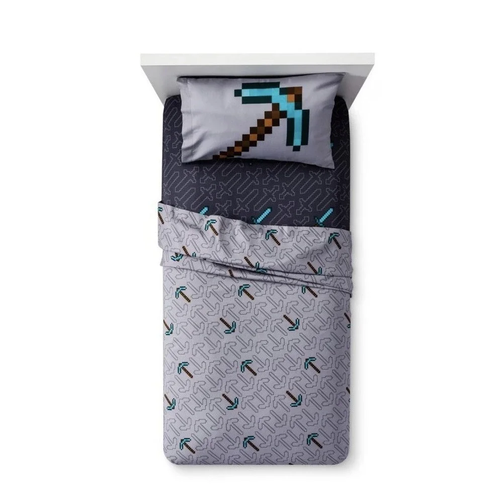 MINECRAFT Comforter Sheet Set 6PC FULL DOUBLE GAMER KIDS‎ TEENS NIP